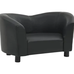 MAISON EXCLUSIVE - Canapé pour chien noir 67x41x39 cm similicuir