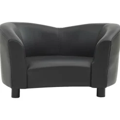 MAISON EXCLUSIVE - Canapé pour chien noir 67x41x39 cm similicuir