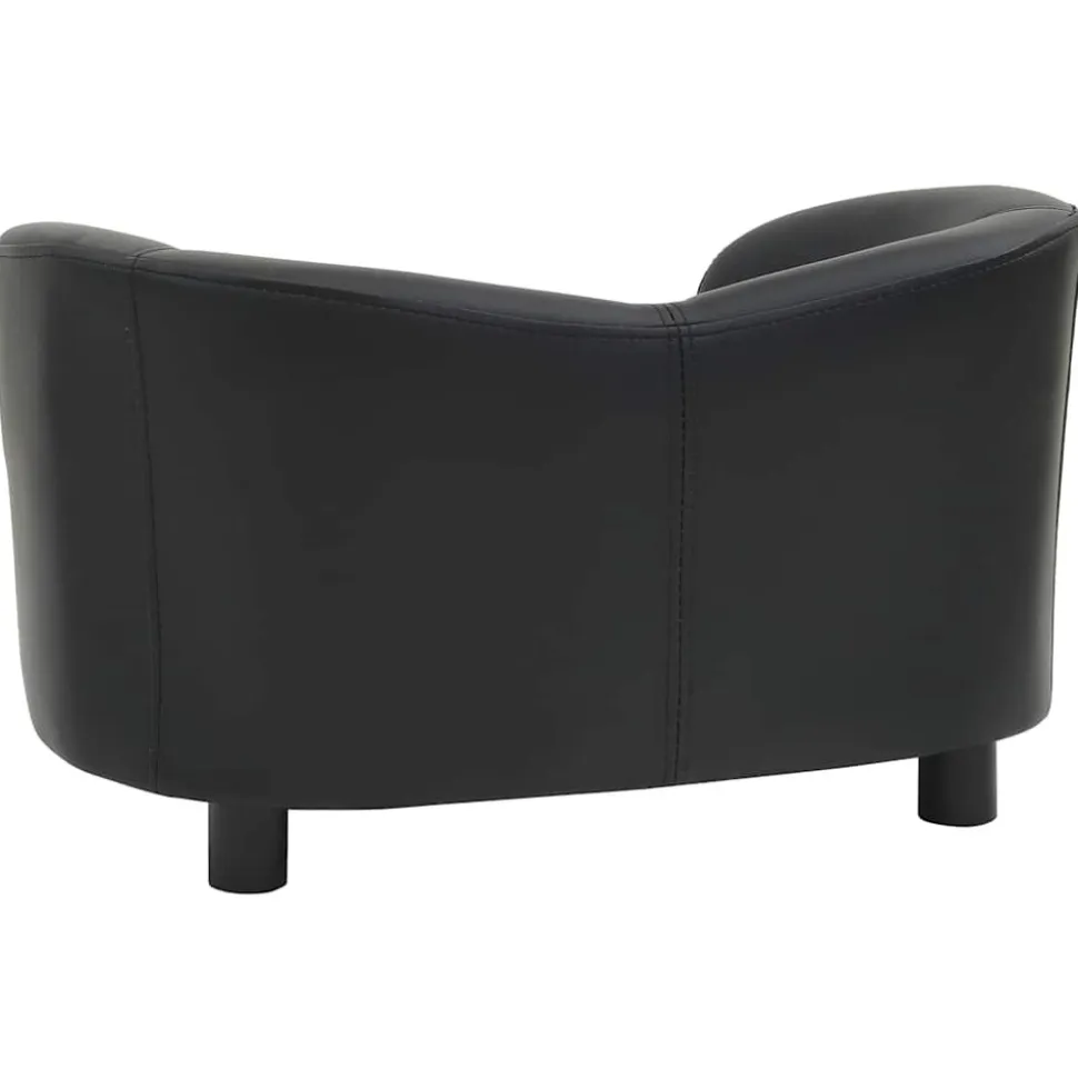 MAISON EXCLUSIVE - Canapé pour chien noir 67x41x39 cm similicuir
