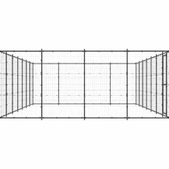 MAISON EXCLUSIVE - Chenil d'extérieur pour chiens acier 33,88 m²