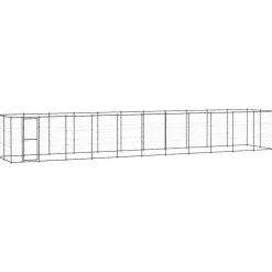 MAISON EXCLUSIVE - Chenil d'extérieur pour chiens acier 26,62 m²