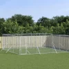 MAISON EXCLUSIVE - Chenil d'extérieur pour chiens argenté 6x6x2 m acier galvanisé