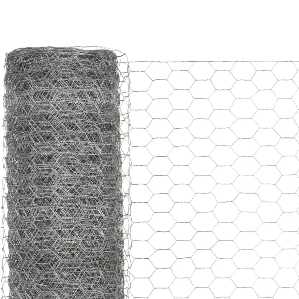 MAISON EXCLUSIVE - Grillage pour volière acier galvanisé 25x1,2 m argenté