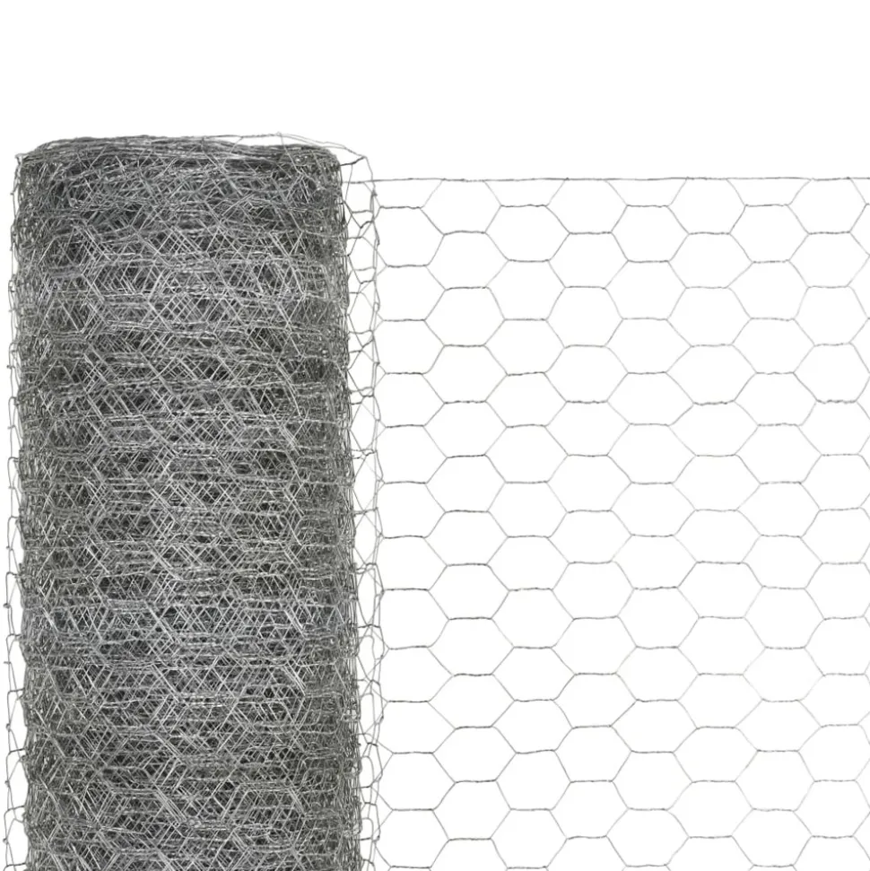 MAISON EXCLUSIVE - Grillage pour volière acier galvanisé 25x1,5 m argenté