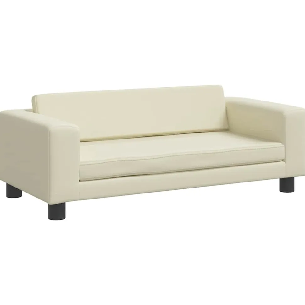 MAISON EXCLUSIVE - Lit pour chien avec extension crème 100x50x30 cm similicuir
