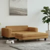 MAISON EXCLUSIVE - Lit pour chien avec extension marron 100x50x30 cm velours