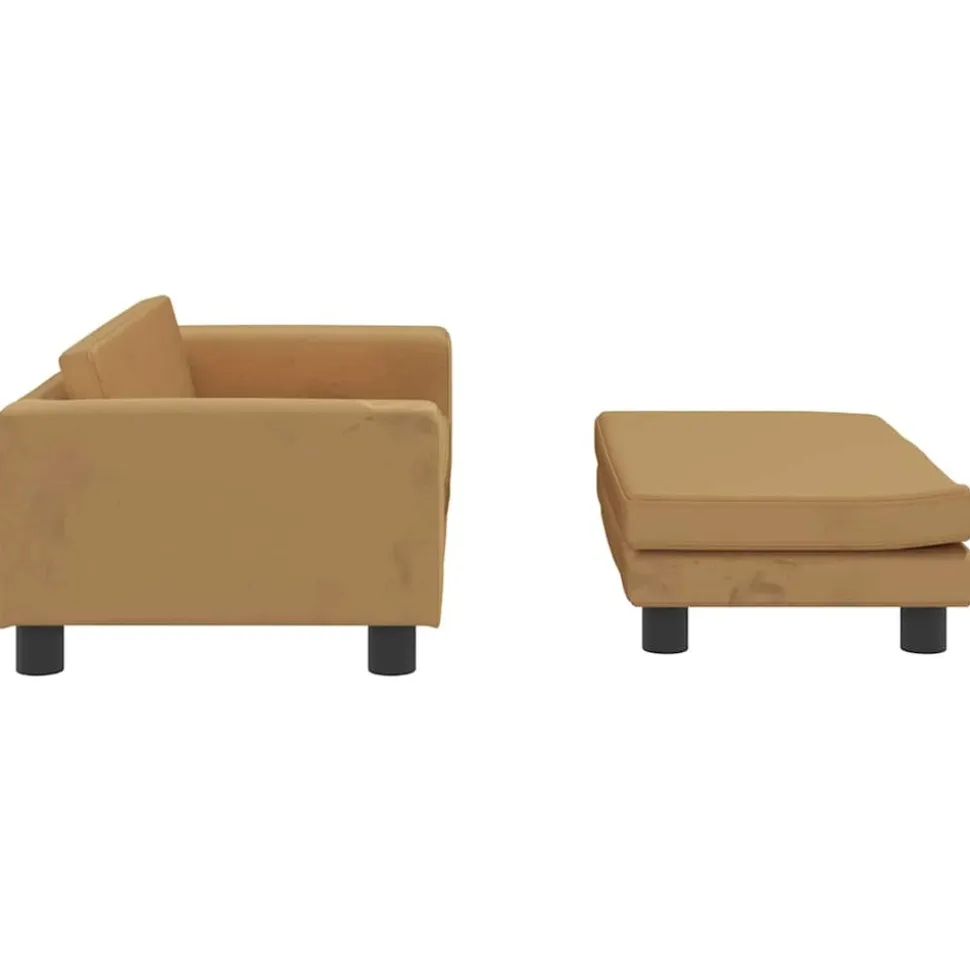 MAISON EXCLUSIVE - Lit pour chien avec extension marron 100x50x30 cm velours