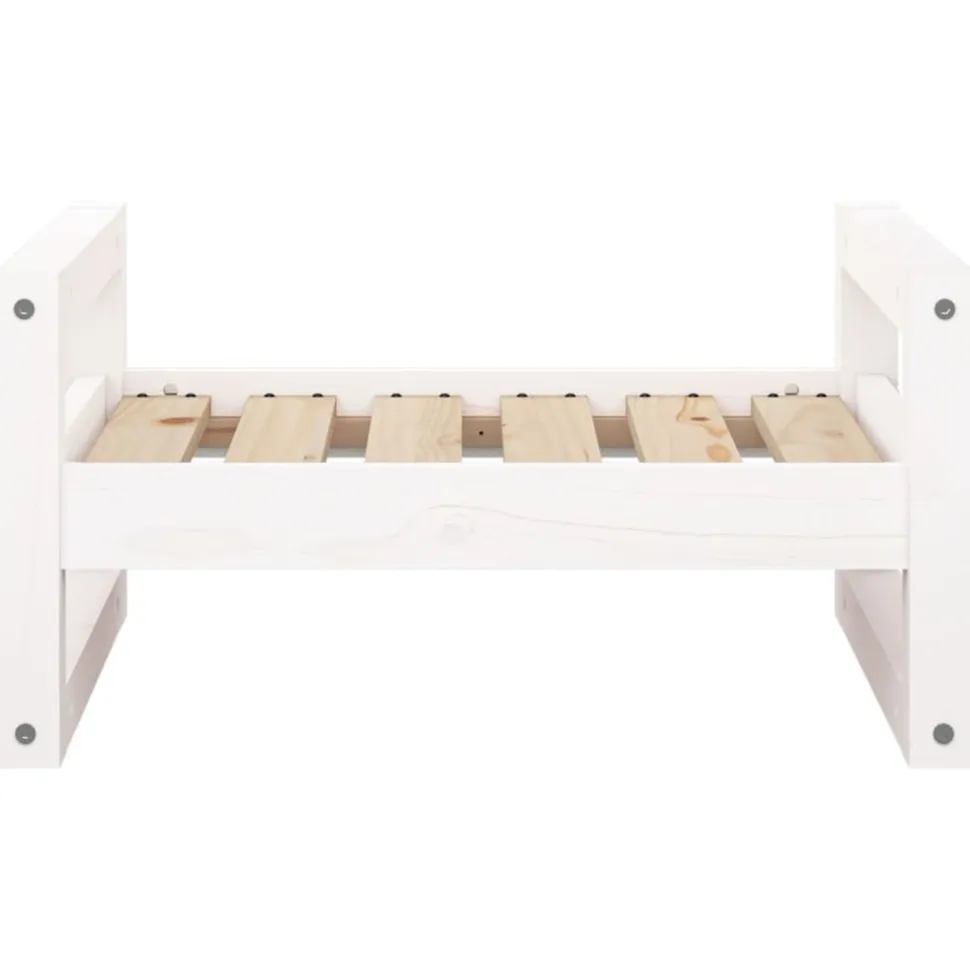MAISON EXCLUSIVE - Lit pour chien blanc 55,5x45,5x28 cm bois de pin solide