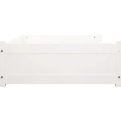 MAISON EXCLUSIVE - Lit pour chien blanc 105,5x75,5x28 cm bois de pin solide