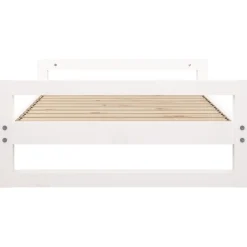 MAISON EXCLUSIVE - Lit pour chien blanc 95,5x65,5x28 cm bois de pin solide