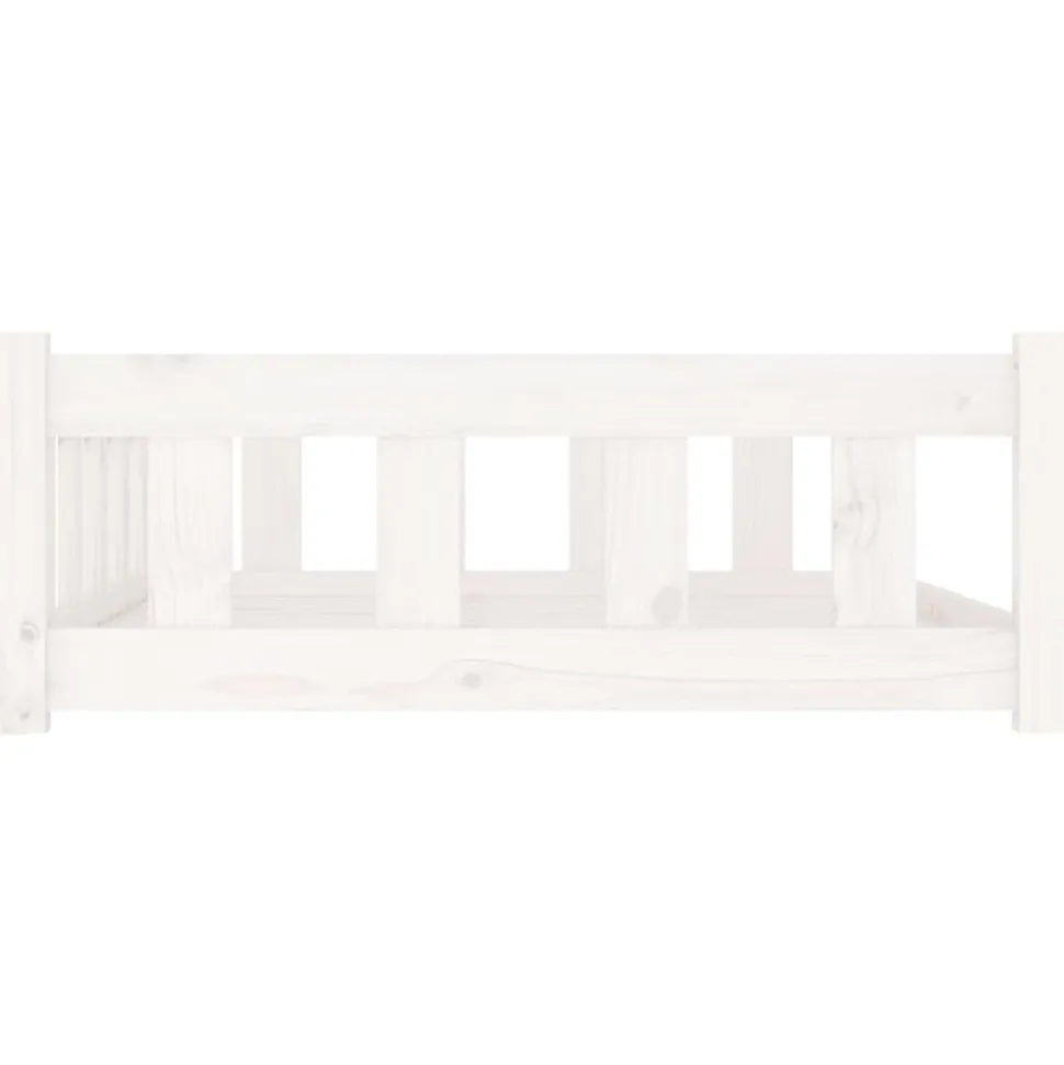 MAISON EXCLUSIVE - Lit pour chien blanc 105,5x75,5x28 cm bois de pin solide