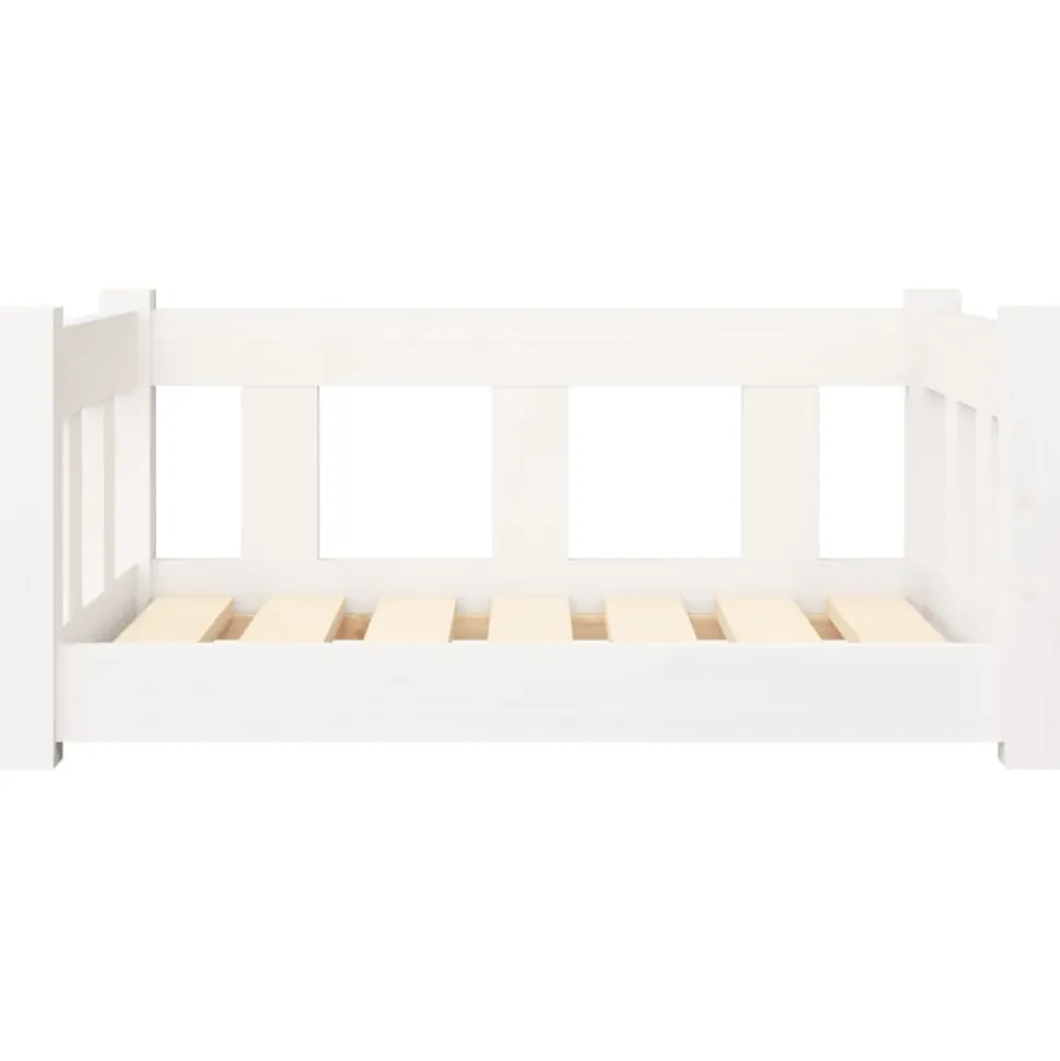 MAISON EXCLUSIVE - Lit pour chien blanc 65,5x50,5x28 cm bois de pin solide