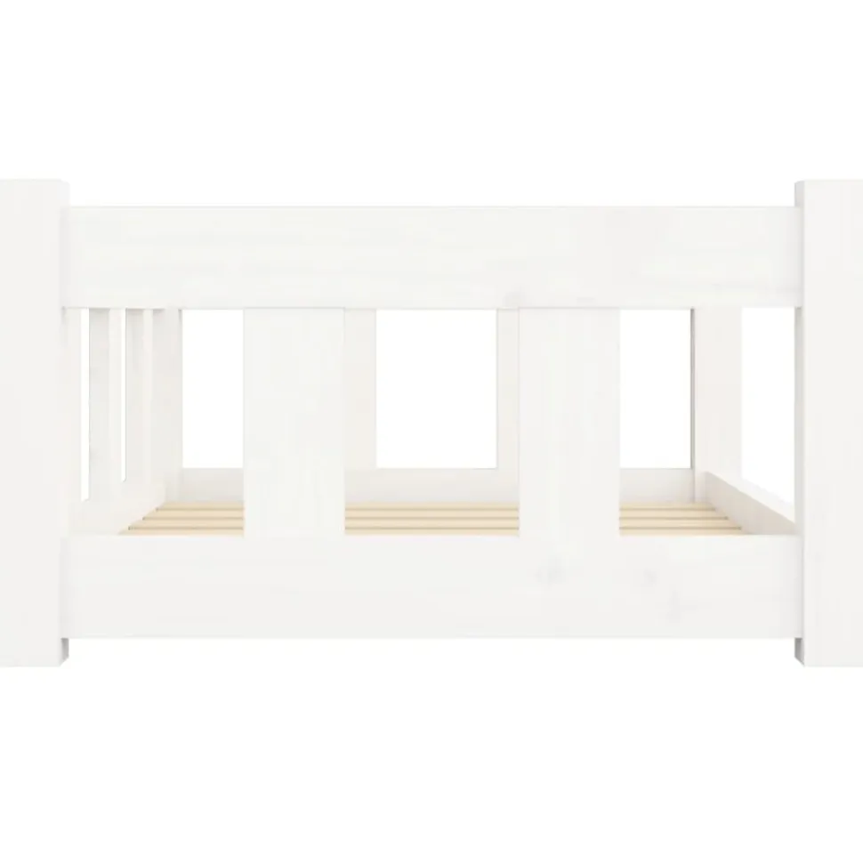 MAISON EXCLUSIVE - Lit pour chien blanc 65,5x50,5x28 cm bois de pin solide