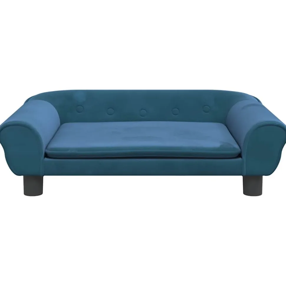 MAISON EXCLUSIVE - Lit pour chien bleu 70x48x22 cm velours