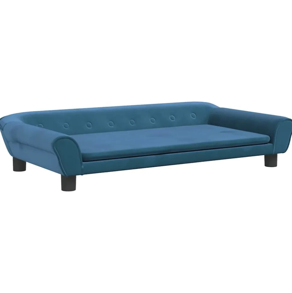 MAISON EXCLUSIVE - Lit pour chien bleu 100x50x21 cm velours