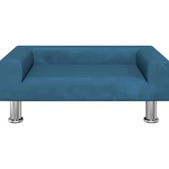 MAISON EXCLUSIVE - Lit pour chien bleu 70x45x26,5 cm velours