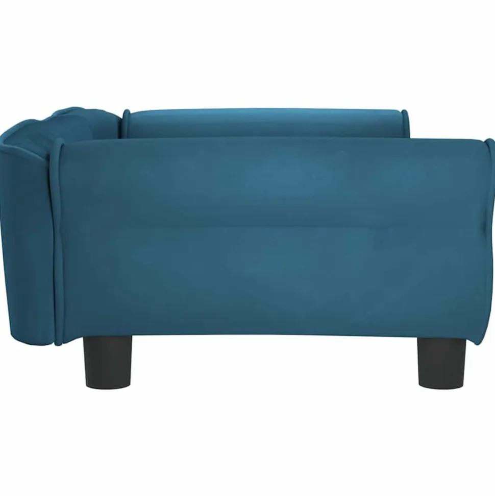 MAISON EXCLUSIVE - Lit pour chien bleu 95x55x30 cm velours