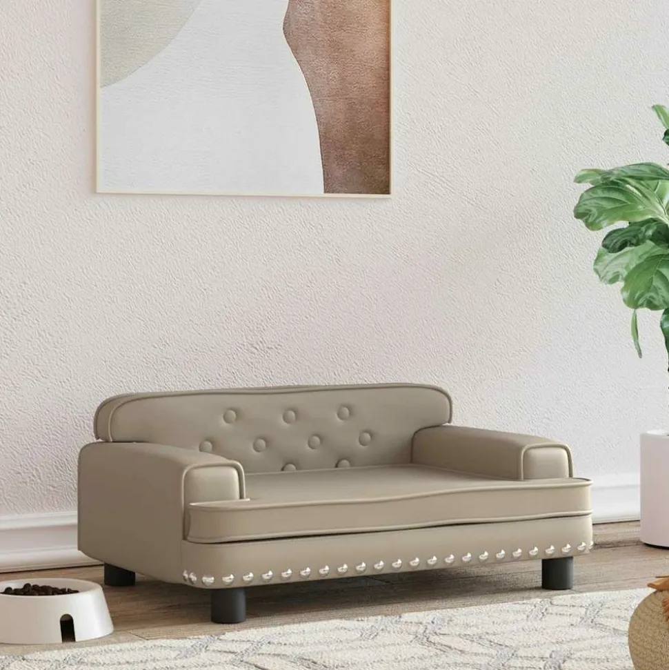 MAISON EXCLUSIVE - Lit pour chien cappuccino 70x45x30 cm similicuir
