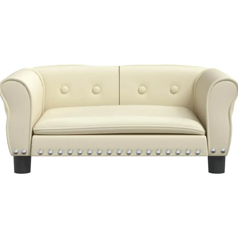 MAISON EXCLUSIVE - Lit pour chien crème 70x45x30 cm similicuir