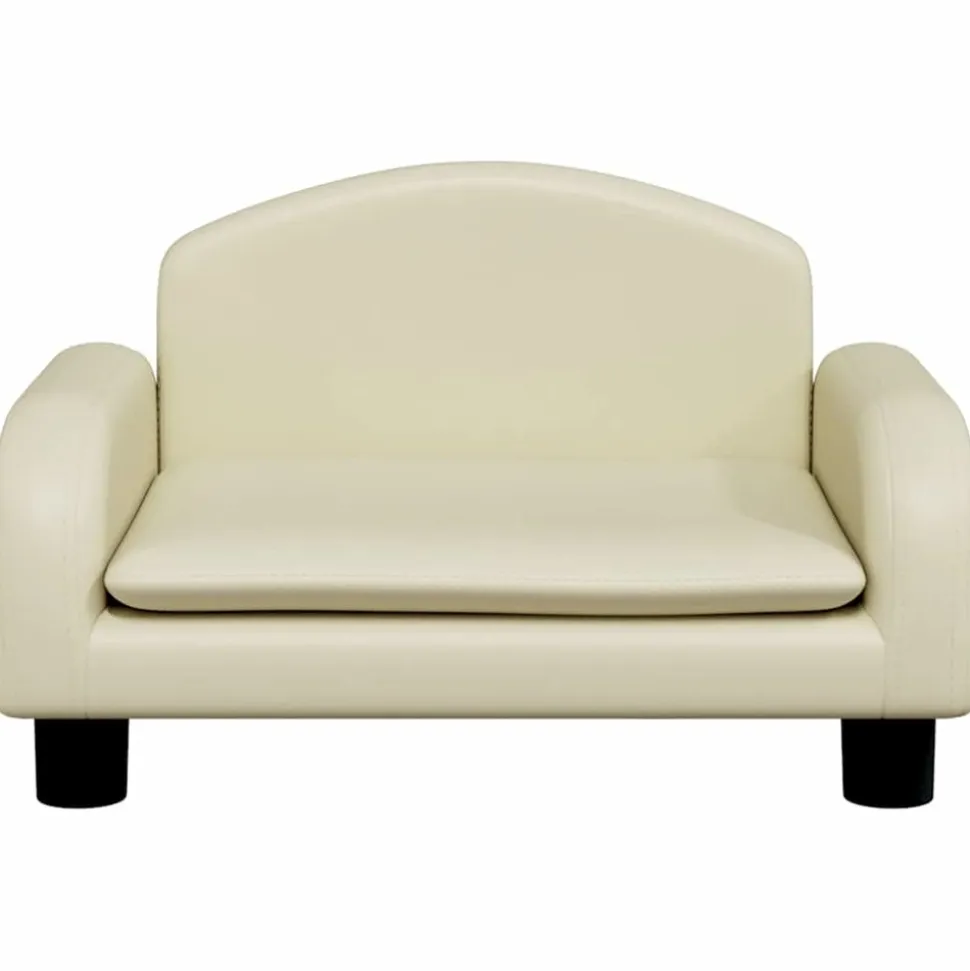 MAISON EXCLUSIVE - Lit pour chien crème 50x40x30 cm similicuir