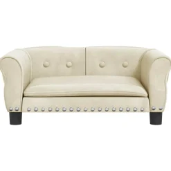 MAISON EXCLUSIVE - Lit pour chien crème 70x45x30 cm velours