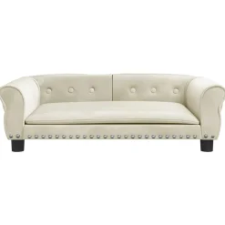 MAISON EXCLUSIVE - Lit pour chien crème 95x55x30 cm velours