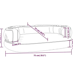 MAISON EXCLUSIVE - Lit pour chien ergonomique mousse gris 75x53 cm similicuir
