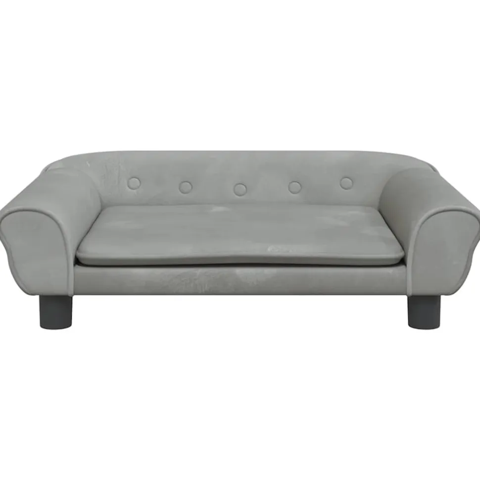 MAISON EXCLUSIVE - Lit pour chien gris clair 70x48x22 cm velours