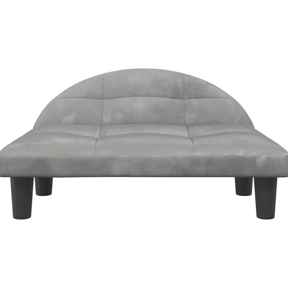 MAISON EXCLUSIVE - Lit pour chien gris clair 70x52x30 cm velours