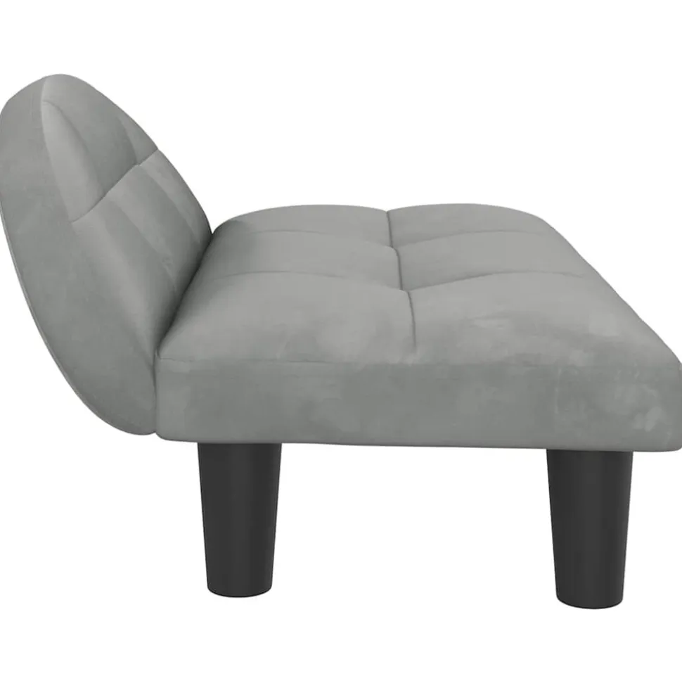 MAISON EXCLUSIVE - Lit pour chien gris clair 70x52x30 cm velours