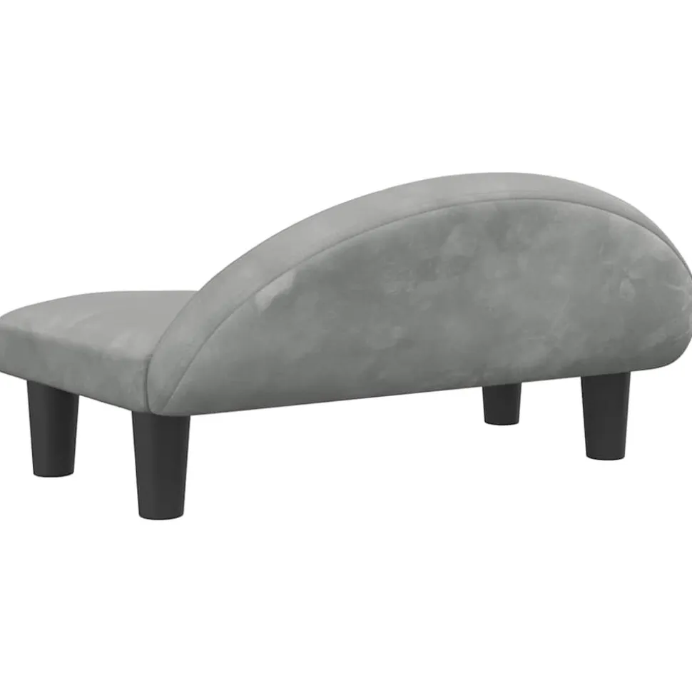 MAISON EXCLUSIVE - Lit pour chien gris clair 70x52x30 cm velours