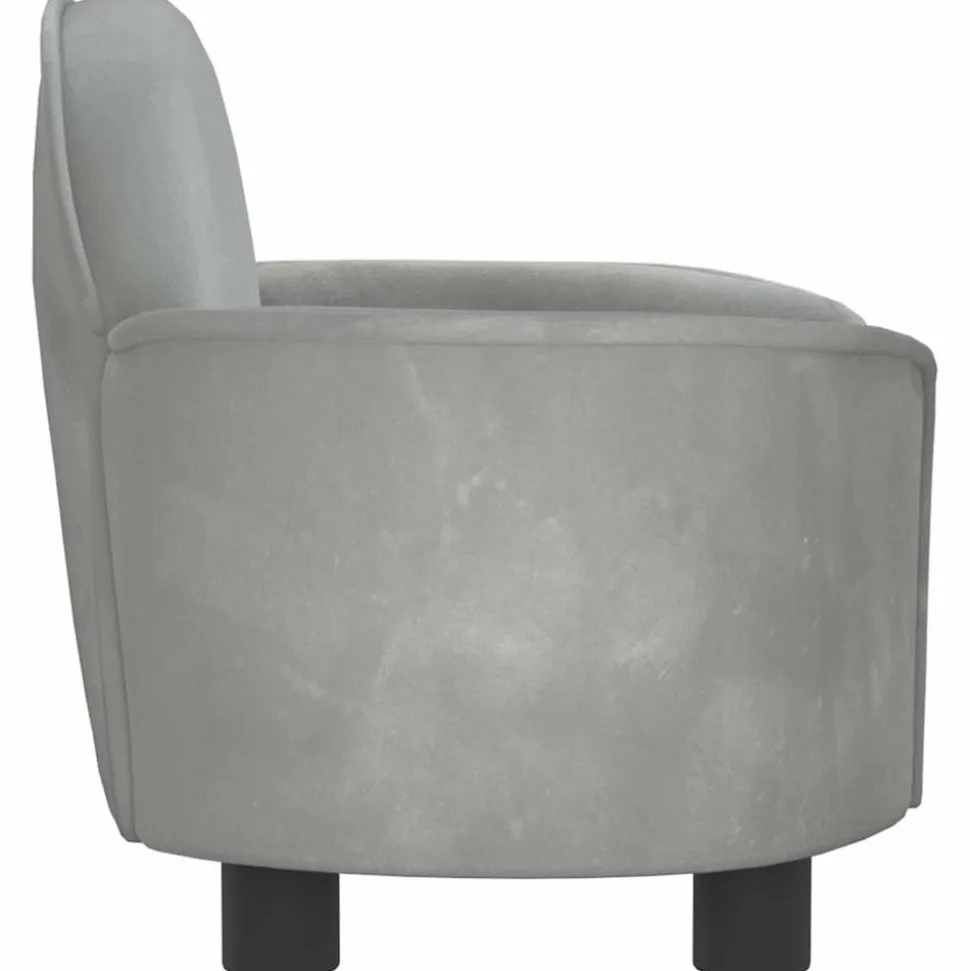 MAISON EXCLUSIVE - Lit pour chien gris clair 66x40x45 cm velours