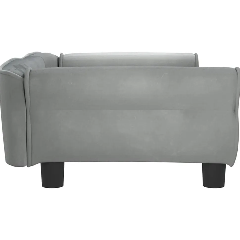 MAISON EXCLUSIVE - Lit pour chien gris clair 95x55x30 cm velours