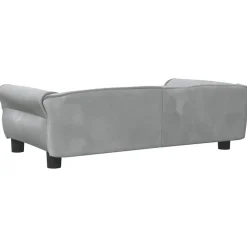 MAISON EXCLUSIVE - Lit pour chien gris clair 95x55x30 cm velours