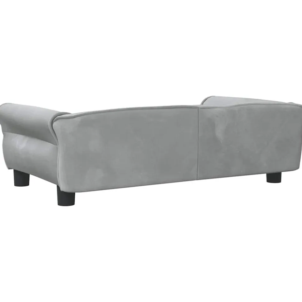 MAISON EXCLUSIVE - Lit pour chien gris clair 95x55x30 cm velours