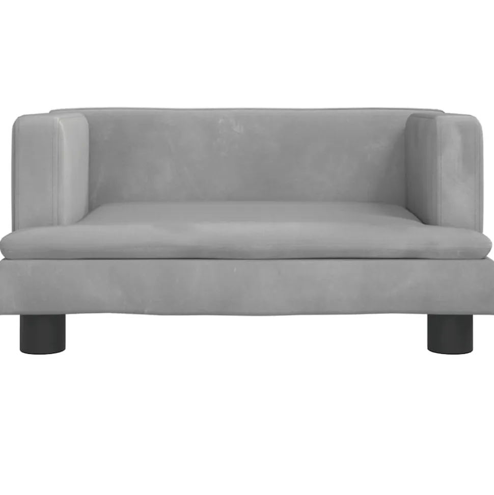 MAISON EXCLUSIVE - Lit pour chien gris clair 60x40x30 cm velours