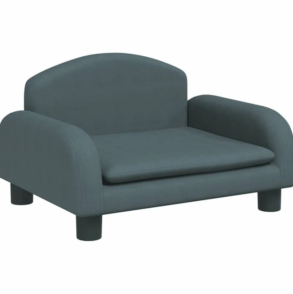 MAISON EXCLUSIVE - Lit pour chien gris foncé 50x40x30 cm tissu