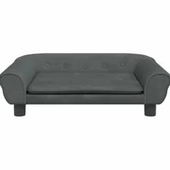 MAISON EXCLUSIVE - Lit pour chien gris foncé 70x48x22 cm velours