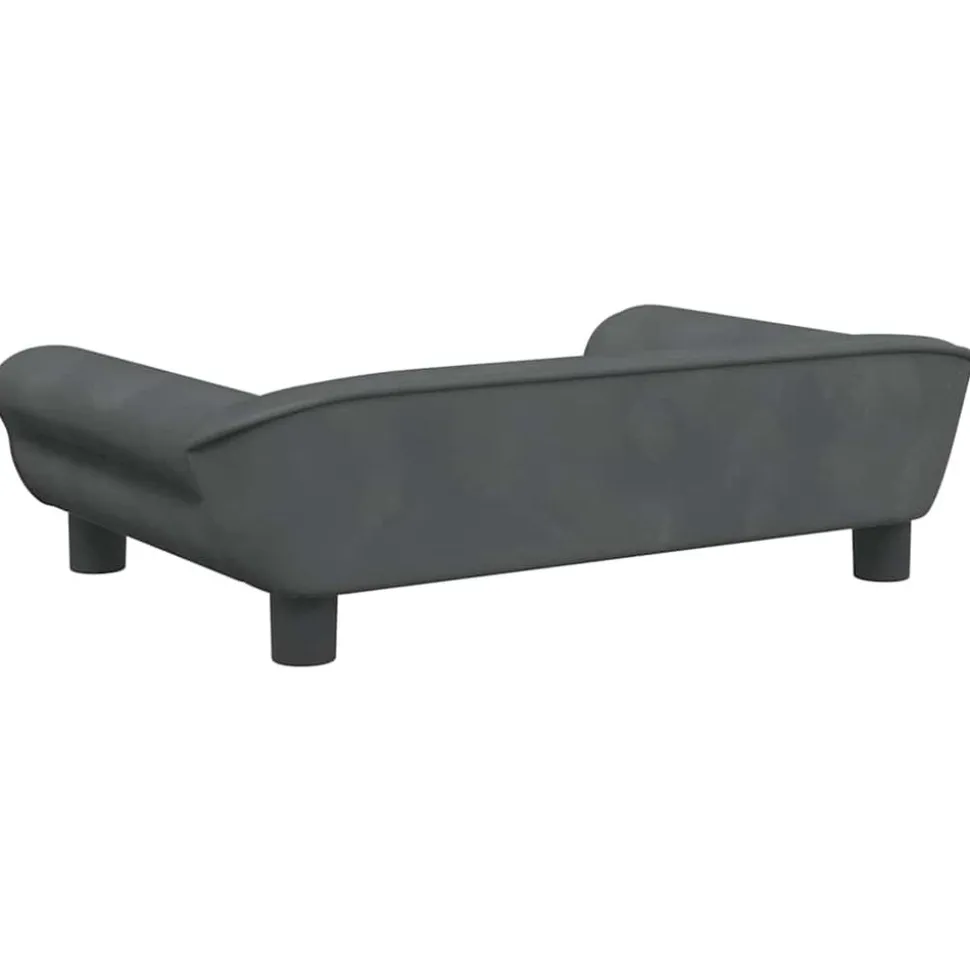 MAISON EXCLUSIVE - Lit pour chien gris foncé 70x48x22 cm velours
