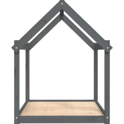 MAISON EXCLUSIVE - Lit pour chien gris 111x80x100 cm bois de pin solide