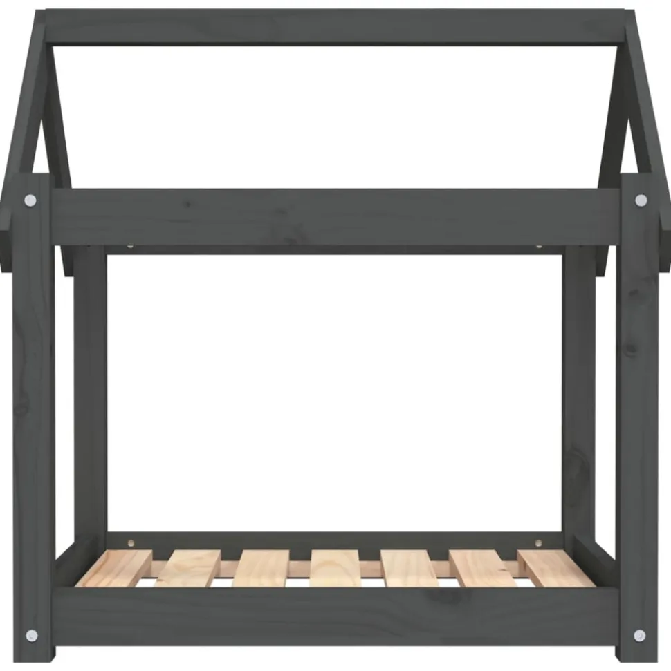 MAISON EXCLUSIVE - Lit pour chien gris 71x55x70 cm bois de pin solide