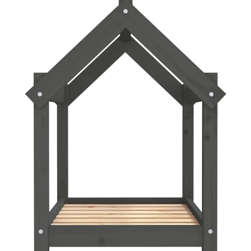 MAISON EXCLUSIVE - Lit pour chien gris 71x55x70 cm bois de pin solide