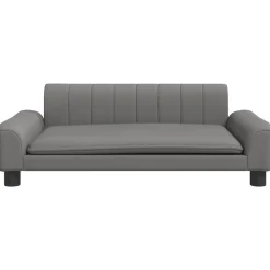 MAISON EXCLUSIVE - Lit pour chien gris 90x53x30 cm similicuir