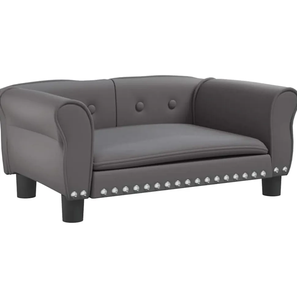MAISON EXCLUSIVE - Lit pour chien gris 70x45x30 cm similicuir