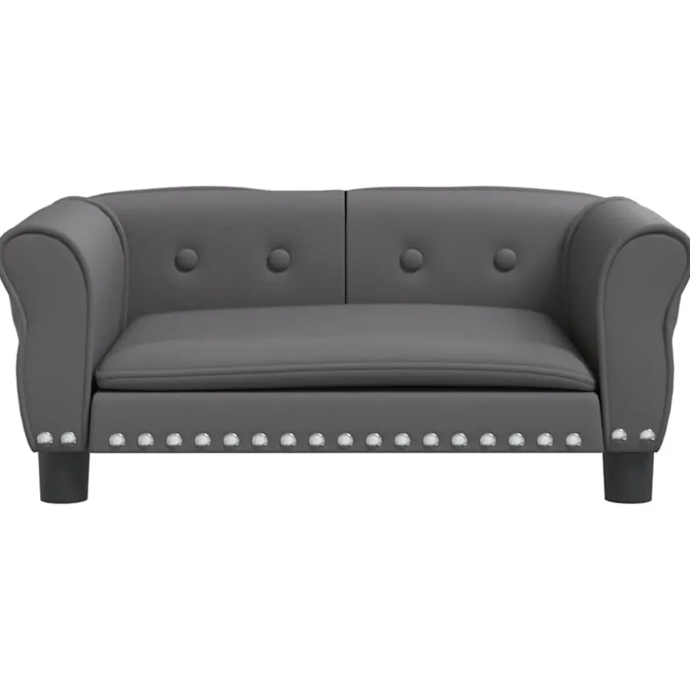 MAISON EXCLUSIVE - Lit pour chien gris 70x45x30 cm similicuir