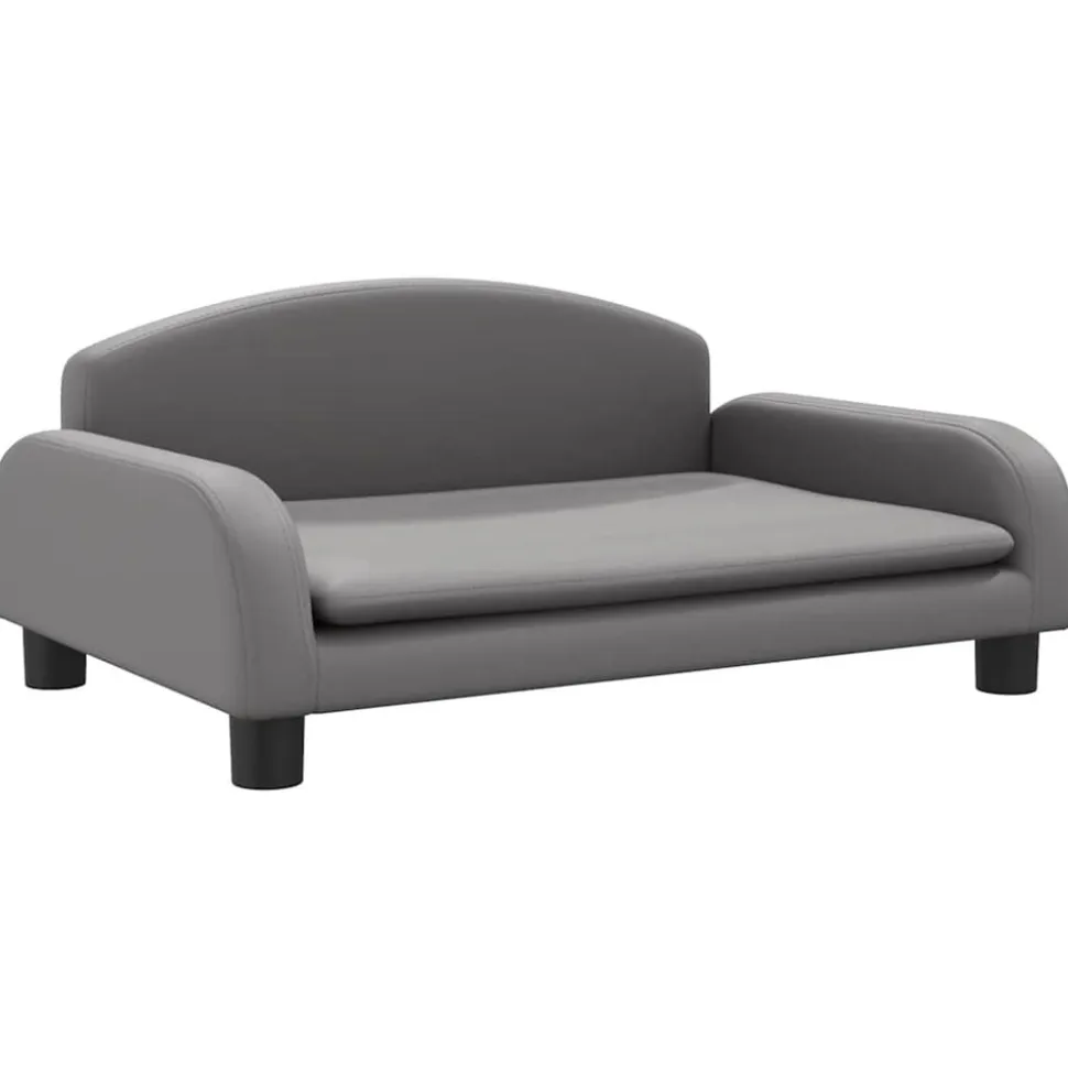 MAISON EXCLUSIVE - Lit pour chien gris 70x45x30 cm similicuir