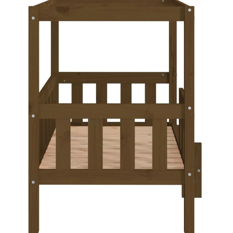 MAISON EXCLUSIVE - Lit pour chien marron miel 95,5x73,5x90 cm bois de pin solide