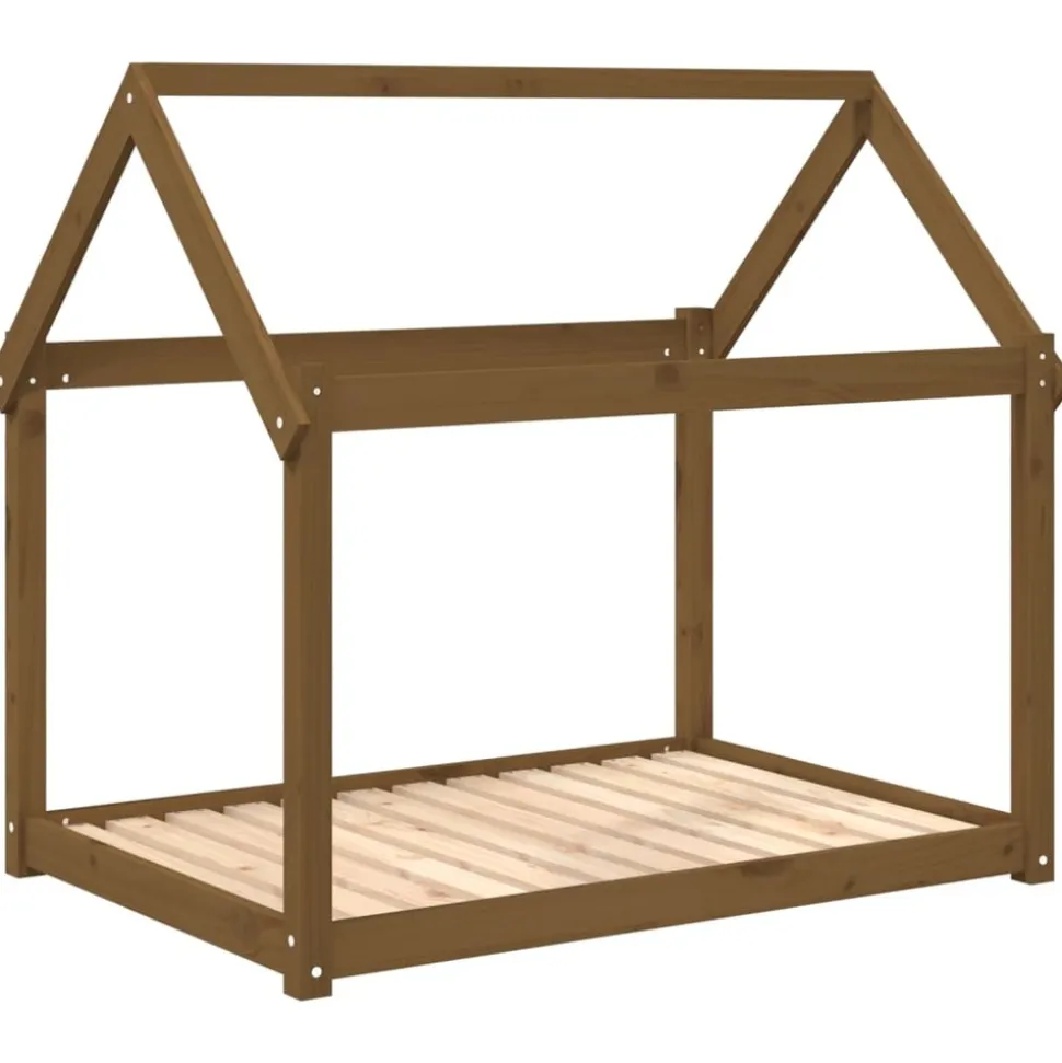 MAISON EXCLUSIVE - Lit pour chien marron miel 111x80x100 cm bois de pin solide