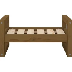 MAISON EXCLUSIVE - Lit pour chien marron miel 55,5x45,5x28 cm bois de pin solide