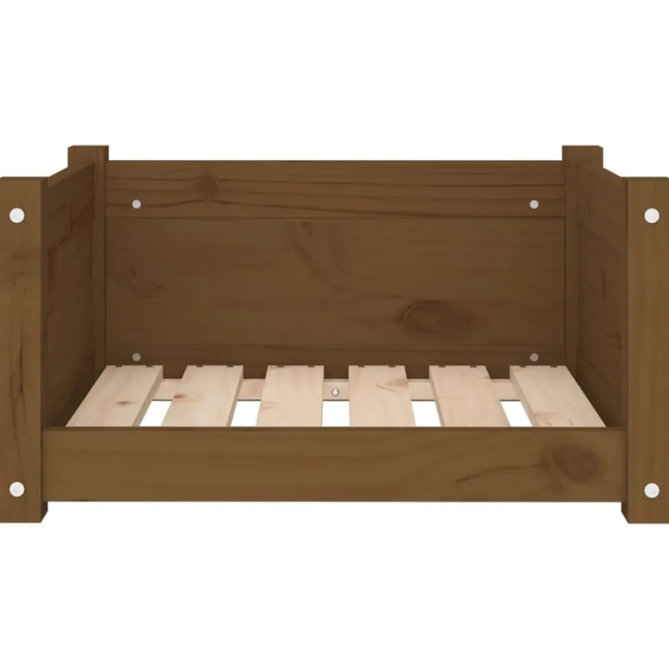 MAISON EXCLUSIVE - Lit pour chien marron miel 55,5x45,5x28 cm bois massif de pin